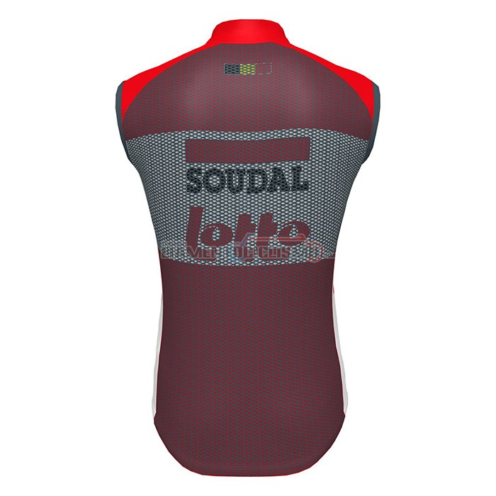 Gilet Antivento Lotto Soudal Manica Corta 2022 Rosso